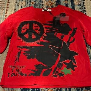 Watson Studio Protect the Youth Red  Graphic Short Sleeve Tee for Kids